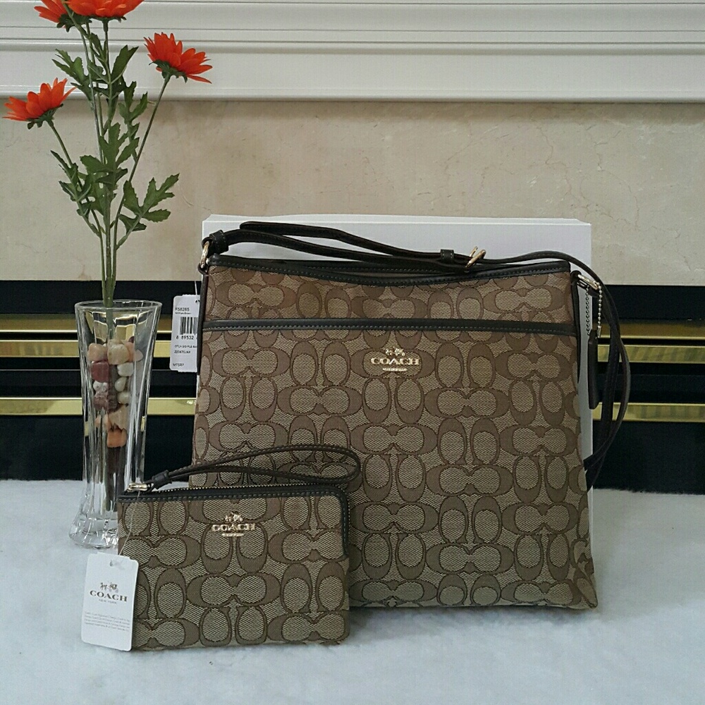 COACH Signature File bag set